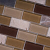 gạch mosaic kính kết hợp đá