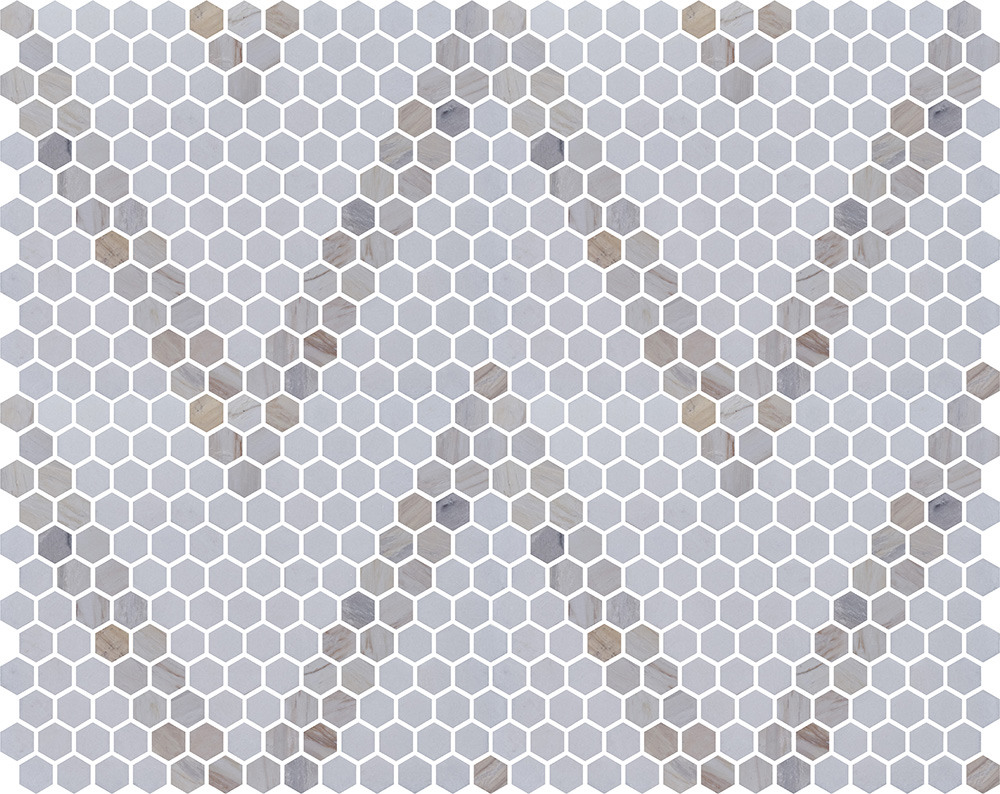 MAR0021 1-1000 mosaic beige marble small hive