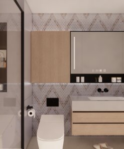 gạch mosaic marble ốp nhà vệ sinh