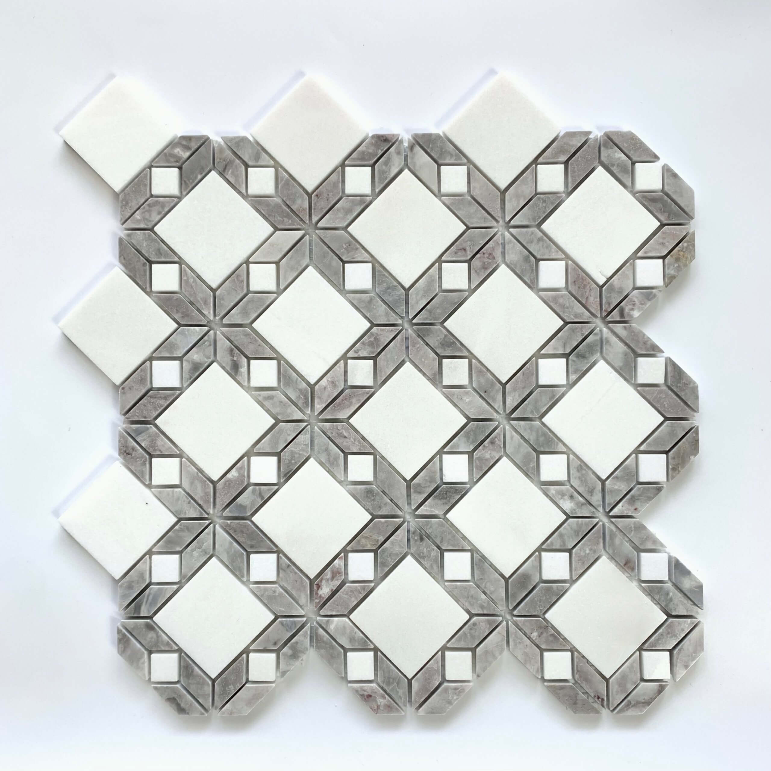 square white grey 2 mosaic marble